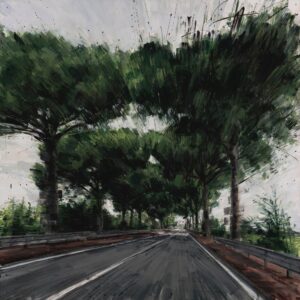 Valerio D’Ospina, Via Appia (oil on panel, 24” x 24”}, Ray Wiggs Gallery