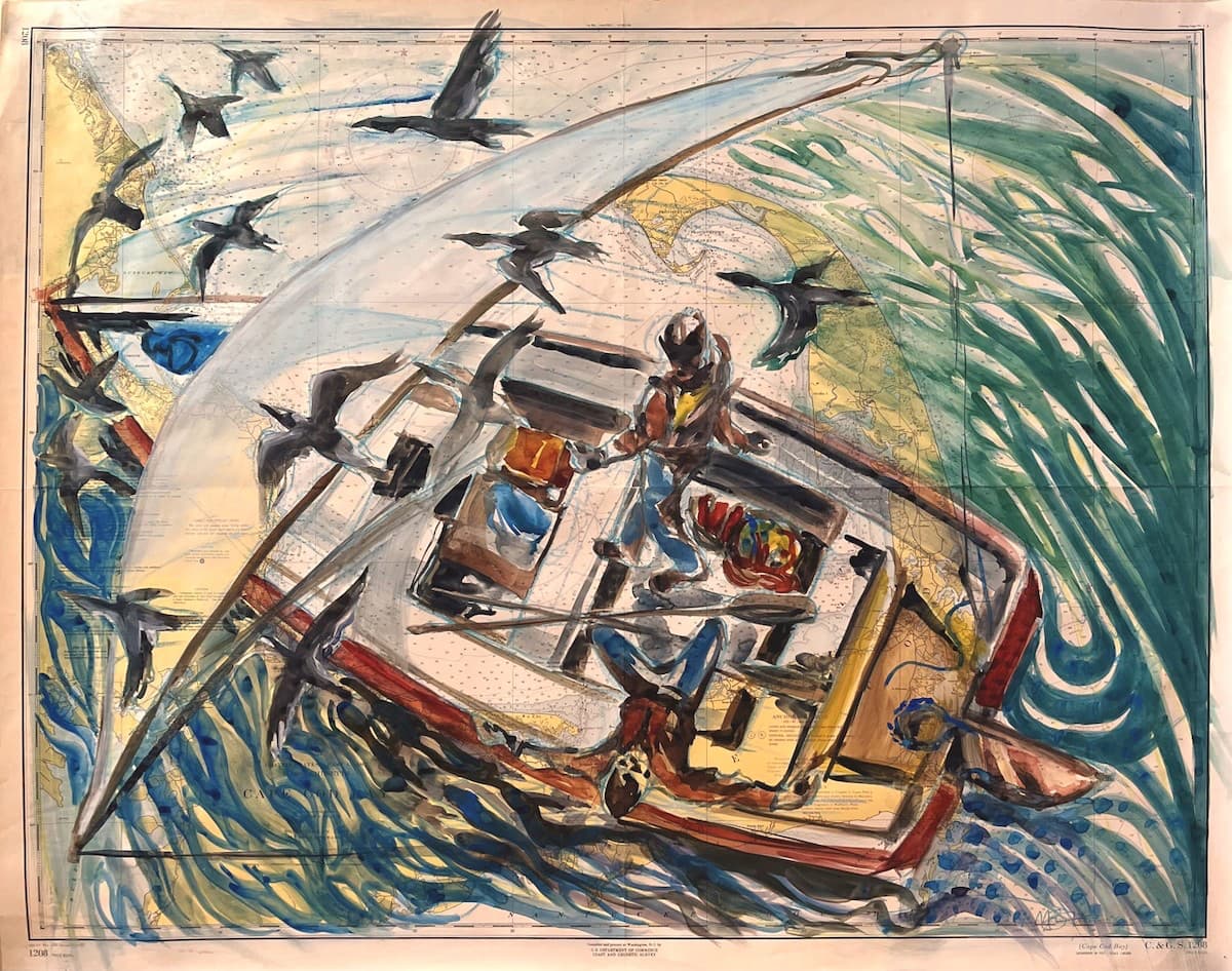 Mark Adams, Cormorants on the Wind, Cape Cod Bay